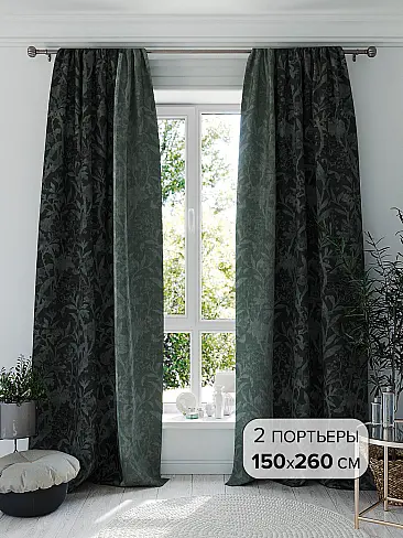 Шторы в зал с крупным рисунком 9940992 - 2