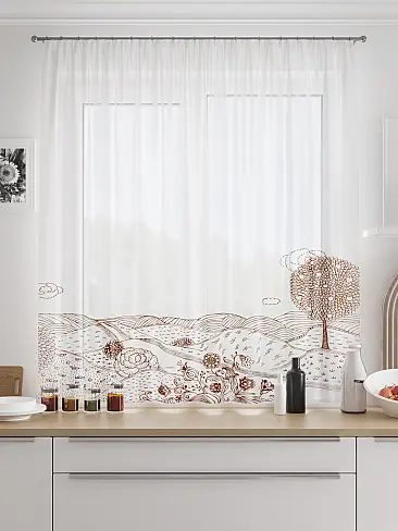 Шторы из тюля вуали недорогие 71519001 - 2