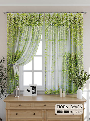 Тюль из полиэстера с мелким рисунком в Махачкале 4930931