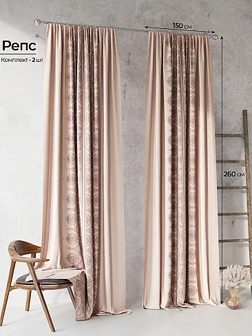 Шторы бежевого цвета для коридора 9959241 - 2