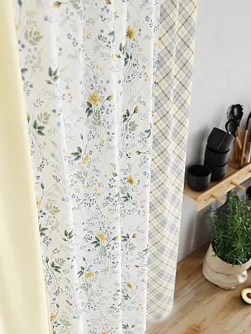 Шторы для дачи в клетку 9920136 - 4