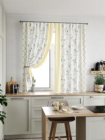 Шторы для дачи в клетку 9920136 - 6