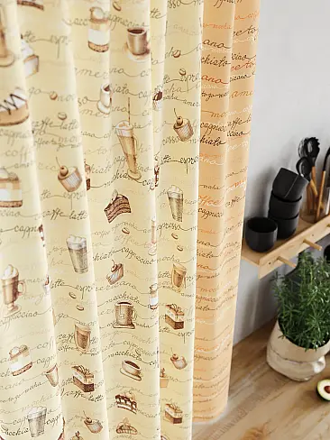 Шторы коричного цвета для кухни 9920155 - 4