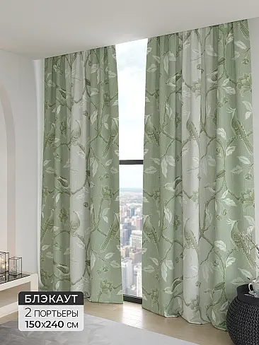 Зеленые шторы в Самаре 9906245 - 2