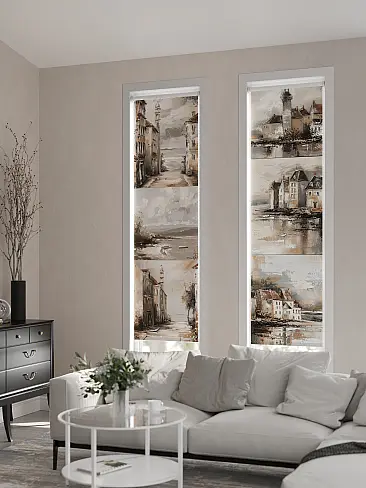 Шторы из тюля бежево серого цвета в Иркутске 70784031047 - 3