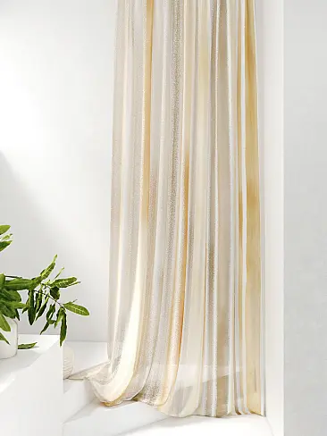 Шторы цвета охры для зала 71589119 - 2