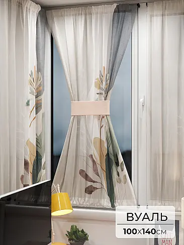 Шторы из тюля вуали дешевые в Томске 71764117 - 2