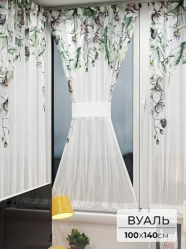 Шторы из тюля вуали дешевые в Томске 71764012 - 2