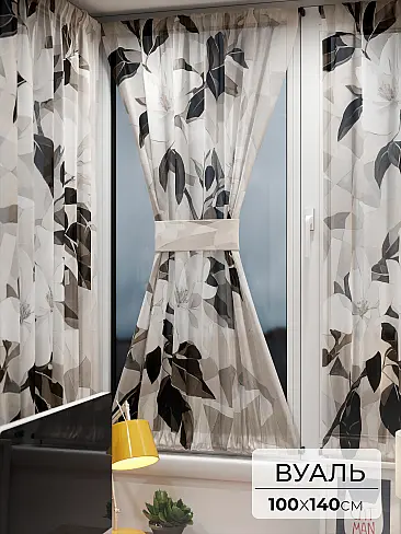 Шторы вуаль с мелким рисунком в Екатеринбурге 71764043 - 2