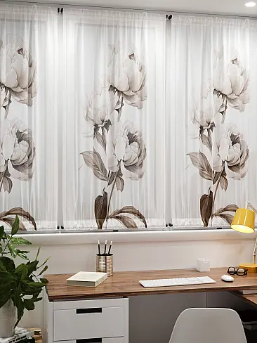 Шторы вуаль с мелким рисунком в Екатеринбурге 71764044 - 8