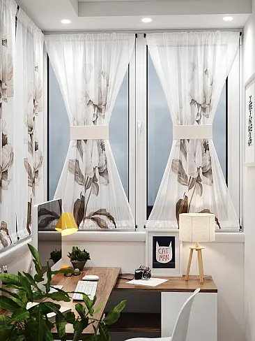 Шторы вуаль с мелким рисунком в Екатеринбурге 71764044 - 9