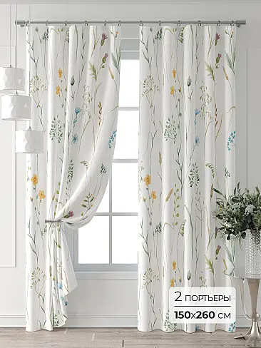 Шторы из сатина с цветочным рисунком 9521635260 - 2