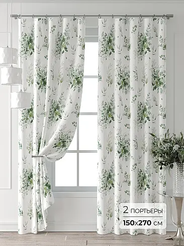 Непрозрачные шторы белого цвета 9521548270 - 2