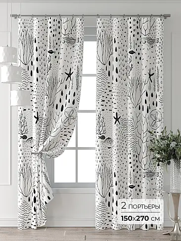 Недорогие шторы на дверной проем 9521592270 - 2