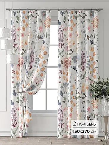 Полупрозрачные шторы бежевого цвета 9521599270 - 2