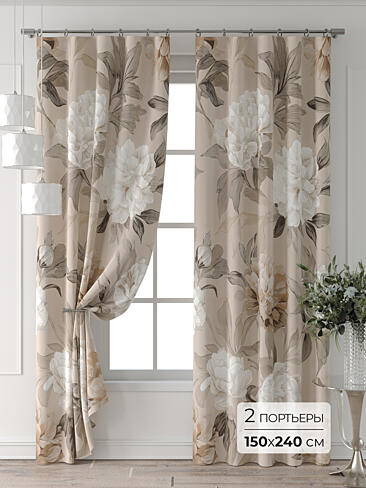 Шторы льняного цвета в Хабаровске 9709512240