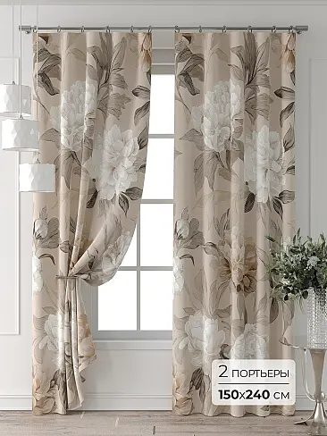 Шторы льняного цвета в Хабаровске 9709512240 - 2