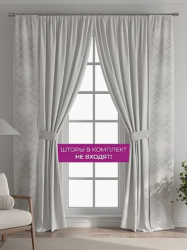 Шторы черного цвета для зала 73712305 - 6