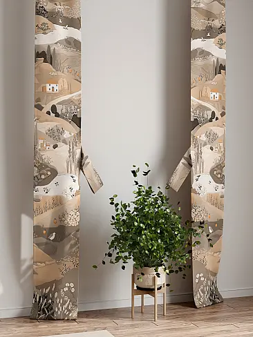 Шторы узкие японские 73712113 - 8