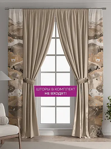 Шторы узкие японские 73712113 - 6