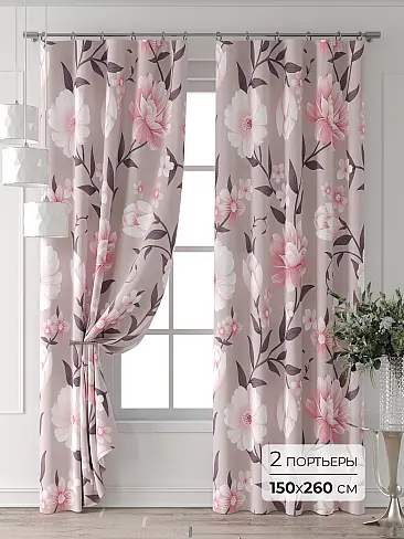 Шторы для гостиной с цветочным рисунком - Страница 102 9521968260 - 2