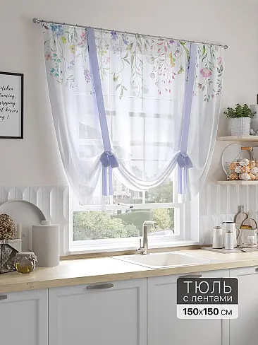 Шторы из тюля вуали короткие - Страница 5 71518380 - 2