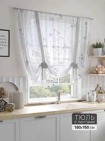 Дешевые шторы вуаль в Набережных Челнах 71518409 - 2