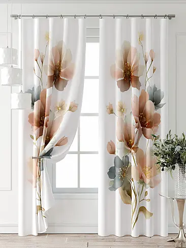 Шторы серого цвета высотой 250 см в Иркутске 9747066250 - 8