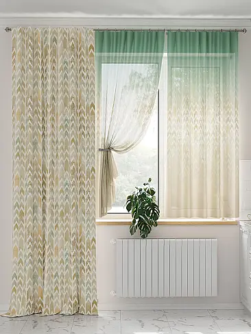 Шторы бежевого цвета для кухни в Екатеринбурге 9524220230 - 3