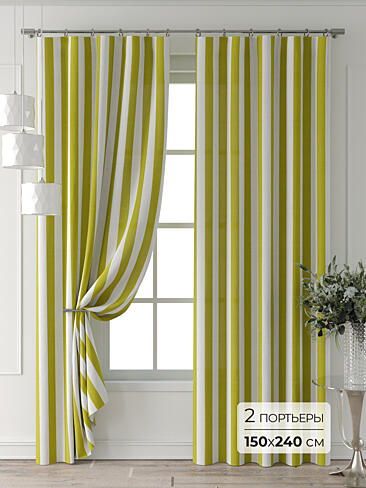 Шторы зеленого цвета для гостиной 9713507240