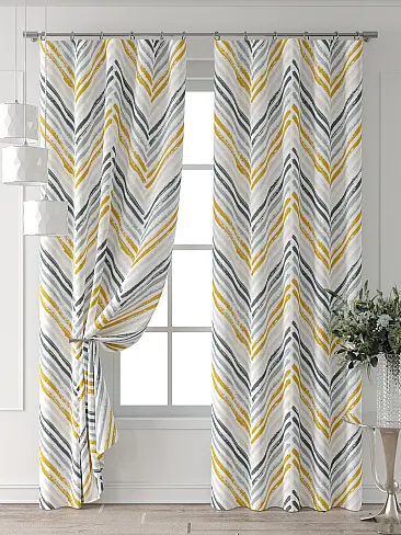 Шторы желтого цвета для спальни 9713570240 - 8