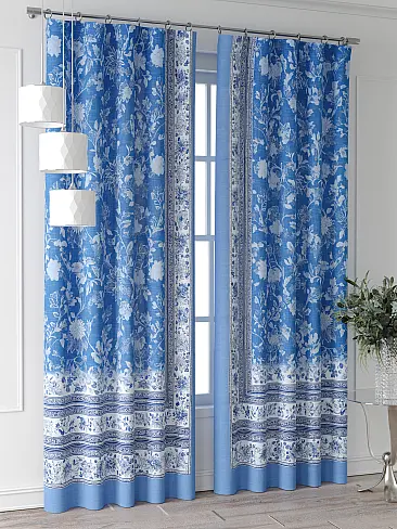 Шторы синего цвета для гостиной 9713615240 - 5