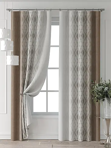 Шторы бежевого цвета для спальни в Самаре 9713634240 - 8