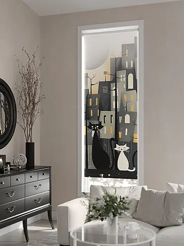 Шторы в японском стиле для зала 17770084050 - 6