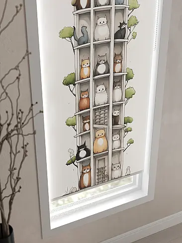 Шторы в японском стиле для зала 17770112050 - 3