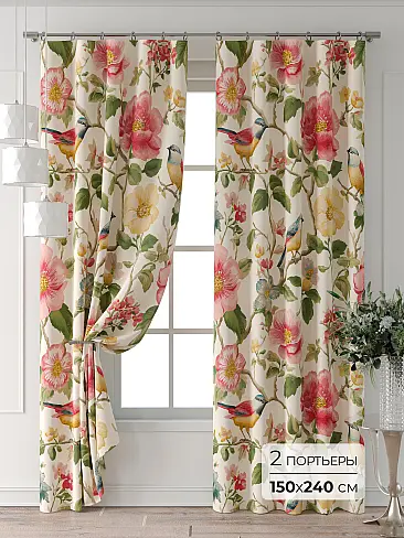 Шторы цвета марсалы для спальни 9713303240 - 2