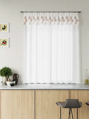 Римские шторы белые в полоску 9755000 - 3