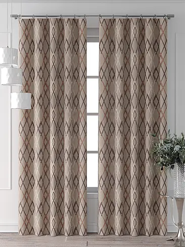 Шторы для гостиной с геометрическим рисунком 9713383250 - 3