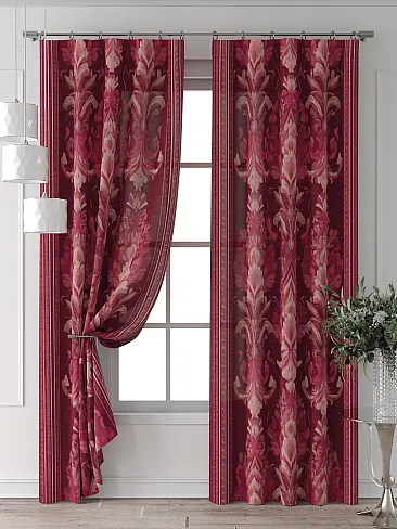 Шторы бордового цвета с вензелями в Набережных Челнах - Страница 2 9713408250 - 8