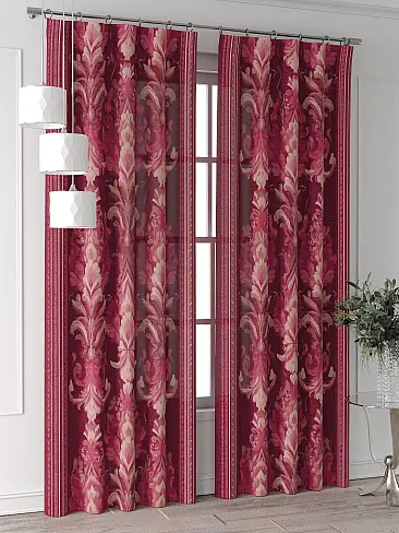Шторы бордового цвета с вензелями в Набережных Челнах - Страница 2 9713408250 - 5