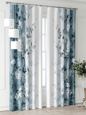 Шторы голубого цвета для гостиной - Страница 4 9747062240 - 4