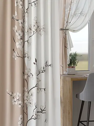 Шторы из сатина с цветочным рисунком - Страница 318 9507097260 - 6