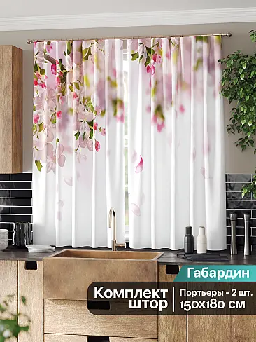 Шторы с сакурой 9961073 - 3