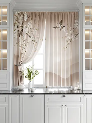 Шторы с рисунком растения 9920221 - 7