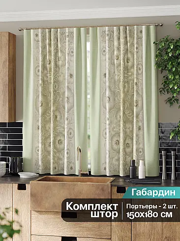 Комплекты штор в цветочек в Омске 9961207 - 3