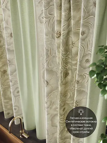 Комплекты штор в цветочек в Омске 9961207 - 6