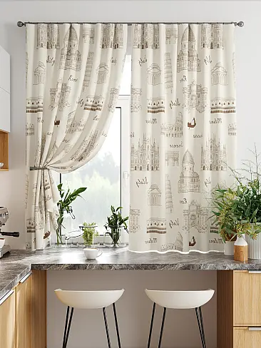 Шторы коричного цвета для кухни в Иркутске - Страница 20 9920255 - 8