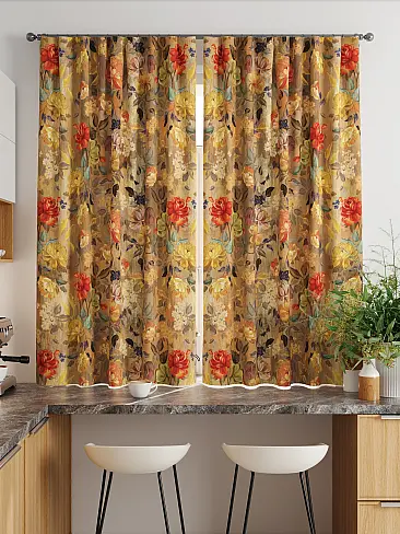 Короткие шторы в классическом стиле 9920279 - 3