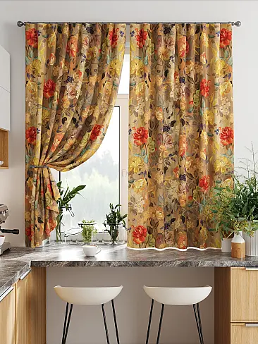 Короткие шторы в классическом стиле 9920279 - 8