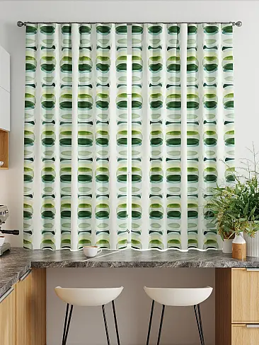 Шторы зеленого цвета для кухни - Страница 4 9920304 - 3